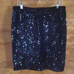 Velvet sequin skirt